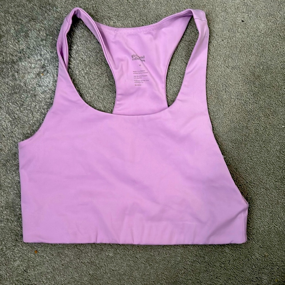 Paloma Sports Bra by Girlfriend collective. Light purple. Size medium.
